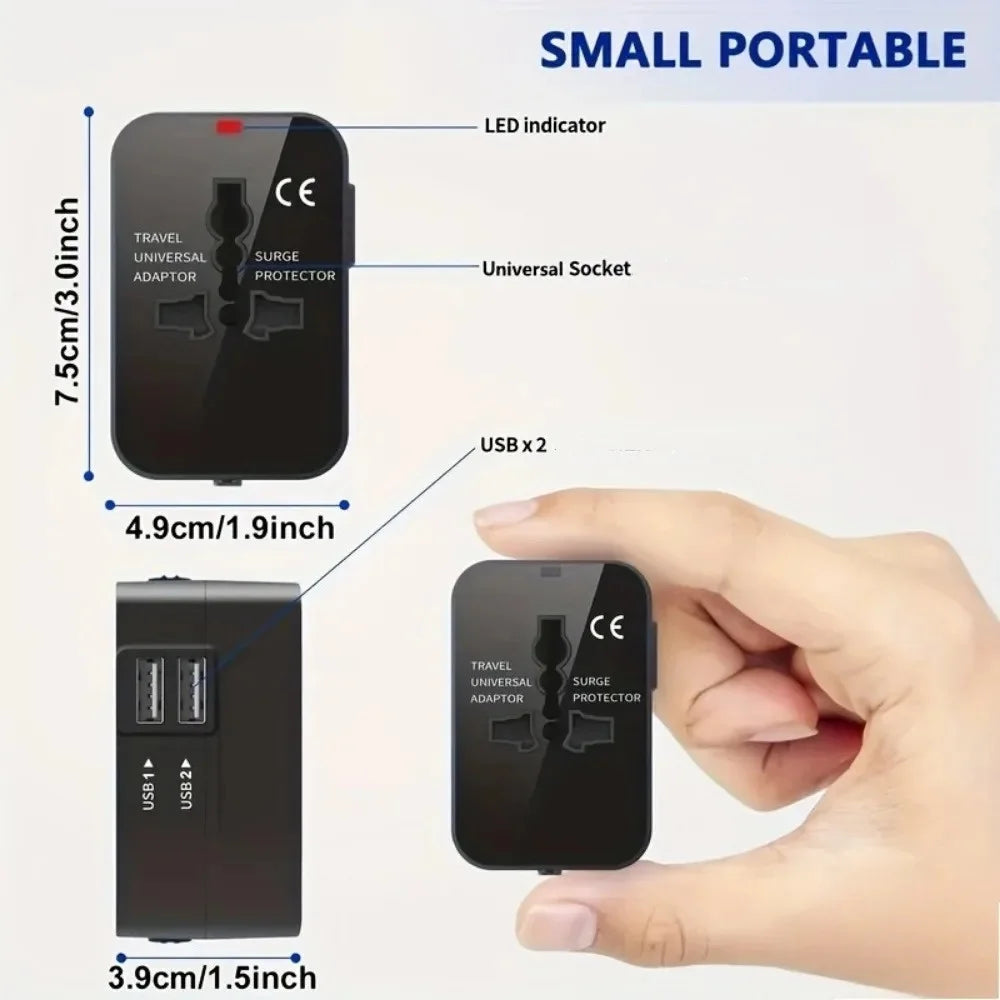 Power Global Dual USB Travel Adapter