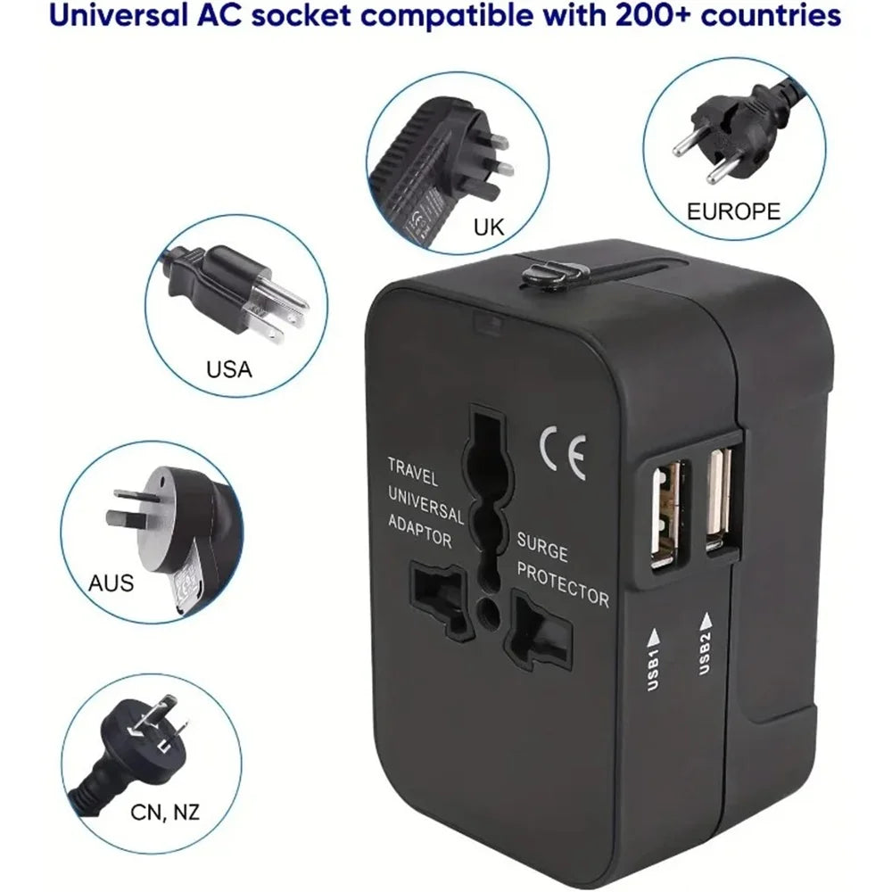 Power Global Dual USB Travel Adapter