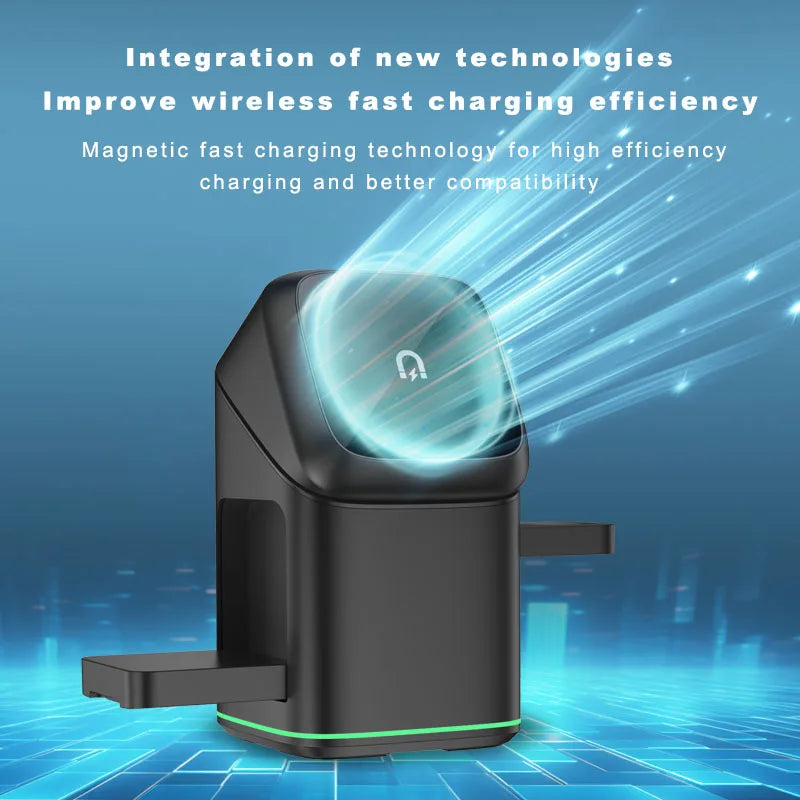 PowerHub 3 in 1 Magnetic Wireless Charging Station