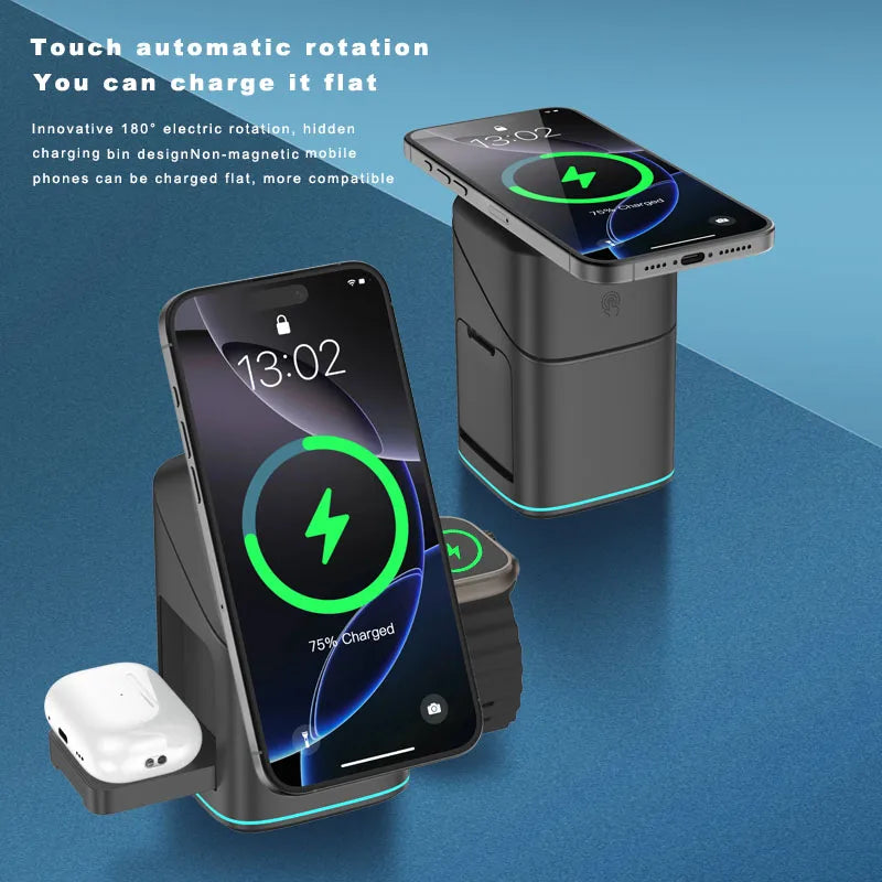 PowerHub 3 in 1 Magnetic Wireless Charging Station